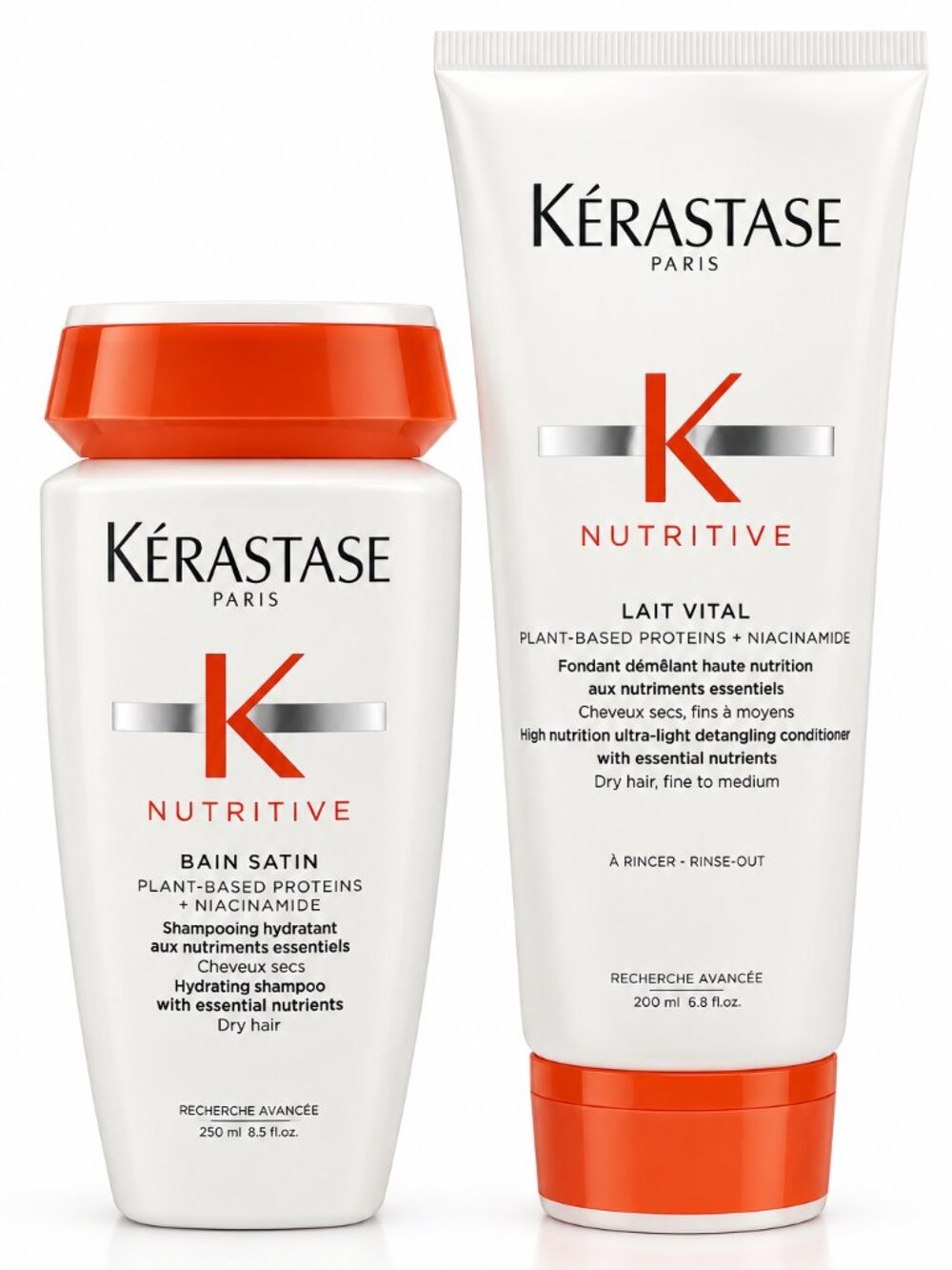 Kérastase Nutritive Bain Satin Shampoo + Lait Vital Conditioner Set